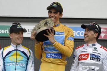 Vuelta a España de 2008. Alberto Contador, Levi Leipheimer y Carlos Sastre.