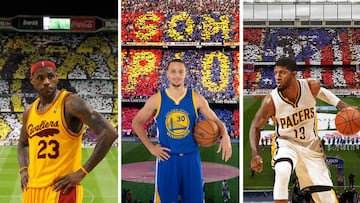LeBron, Curry y Paul George.