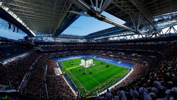 Estadio Santiago Bernabéu, durante la final de Champions en Saint-Denis.