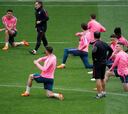 45 minutos de intenso entreno del Atleti con todos disponibles