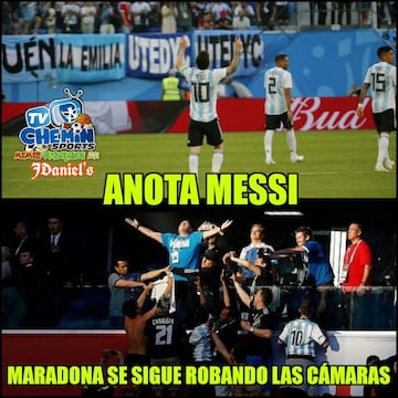 Los memes de la agonía de Argentina y el show de Maradona