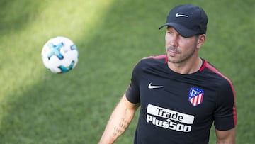 Simeone con el Atleti