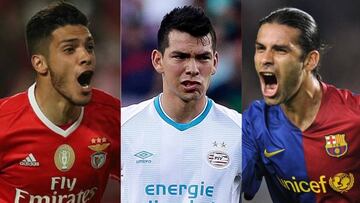 Raúl Jiménez, Hirving Lozano y Rafael Márquez.