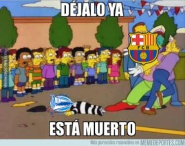 Los mejores memes del 0-6 del Barcelona al Alavés