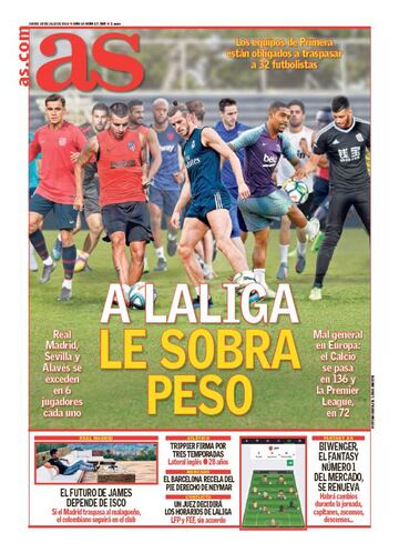 Las portadas de AS de julio