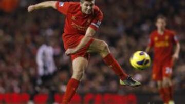 El capitán del Liverpool, durante un encuentro de la Premier.