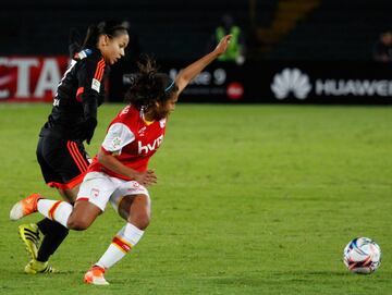 Partidazo en El Campín entre Santa Fe y América de Cali, por las semifinales del fútbol femenino.