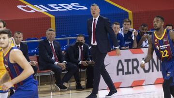 Sarunas Jasikevicius, durante el partido de la 13&ordf; jornada de la Liga ACB que enfrenta al Barcelona y al Herbalife Gran Canaria