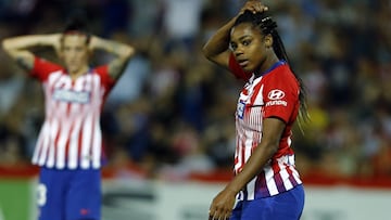 Ludmila, jugadora del Atl&eacute;tico, durante la final de la Copa de la Reina ante la Real Sociedad. 