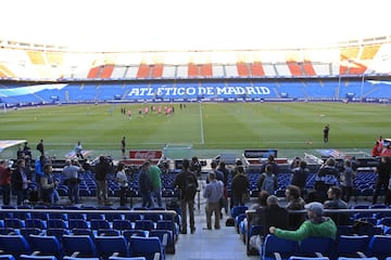 Así fue el entrenamiento del Atlético en su vuelta al Calderón