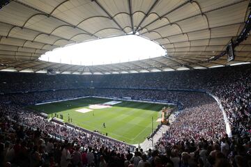 El Volksparkstadion donde juega el Hamburgo SV.