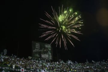 Estadio lleno y verde para acompañar a Nacional.