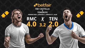 Real Madrid Castilla vs. CD Tenerife: horario, dónde ver, pronósticos y clasificación