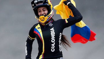 Mariana Pajón, en competencia de BMX.