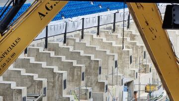 Avance de las obras del nuevo Santiago Bernabéu. 