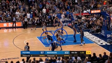 Doncic y la jugada para el público a 1' del final