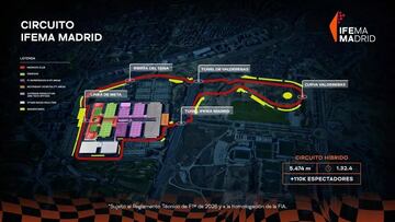 Infografía del circuito de Fórmula 1 en Madrid