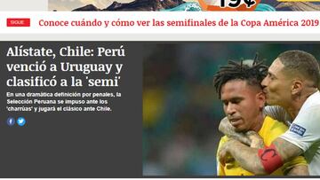 "Que venga Chile": Medios peruanos desafían a la Roja
