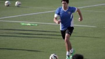 Pablo Pérez, en un entreno.