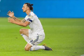 Zlatan in action for LA Galaxy against LAFC in October.