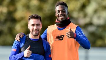 Unai López y Williams, que regresa a la tierra en la que se forjó, hacen un gesto cómplice.