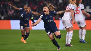 Ramona Bachman celebra el gol que dio el pase al PSG.