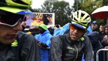 Contador, en la salida de la &uacute;ltima etapa.