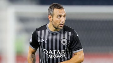 Cazorla durante un partido con el Al-Sadd en 2020.