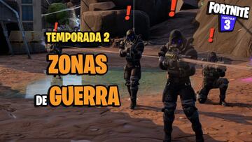 Zonas de Guerra en Fortnite Temporada 2: d&oacute;nde est&aacute;n y qu&eacute; hacer en ellas