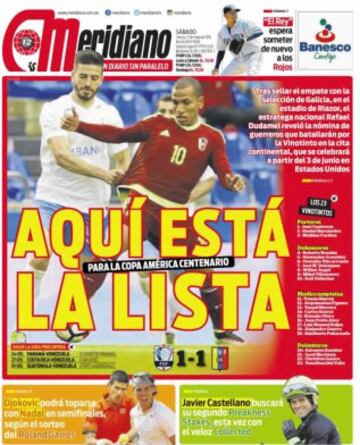 Portadas de la prensa mundial