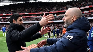 Mikel Arteta (Arsenal) y Enzo Maresca (Chelsea).