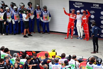 Valtteri Bottas, Sebastian Vettel y Kimi Raikkonen