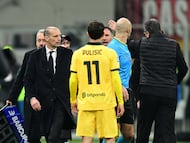 Christian Pulisic fue el último cambio de Allegri para que el Milan intentara derrotar al Como en San Siro. El estadounidense va dejando atrás su lesión y busca encontrar su mejor forma de cara al Mundial 2026.
REUTERS/Daniele Mascolo