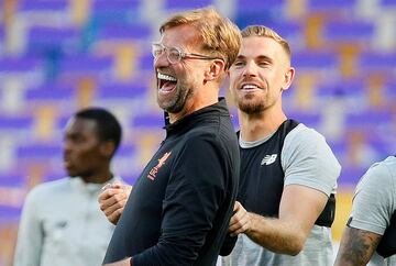 Liverpool get to grips with the Olimpiyskiy in Kiev - in pictures