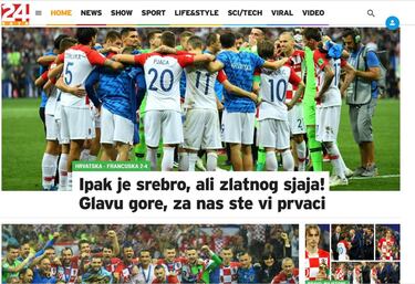 La prensa croata no se deprimió con la derrota y aplaudió a sus futbolistas. Destacó la actuación de Luka Modric y retomó reacciones tras el compromiso en suelo ruso.