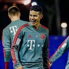 James Rodríguez se recupera y ya entrena con el Bayern Múnich