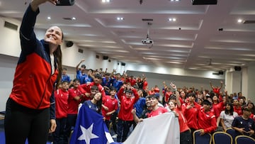 ¡Con embajadora de lujo! Natalia Duco se sumó al Sudamericano Escolar 2024
