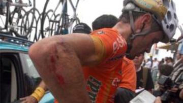 Samuel Sánchez tomó la salida con molestias pero sin lesiones importantes