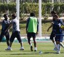 Bronca entre Uche y Chico en el entrenamiento del Almería