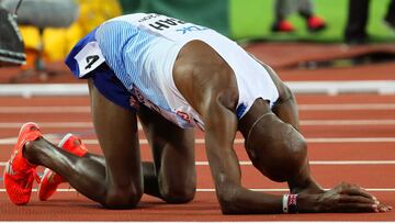 Mo Farah, tras la final de 5.000 metros. 