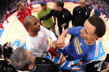 Dos de los grandes bases de la NBA: Chris Paul y Stephen Curry.