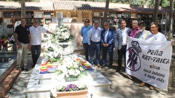 Homenaje en Almansa (Albacete) al expresidente del Real Madrid, Santiago Bernab&eacute;u, por el 41&ordm; aniversario de su muerte.