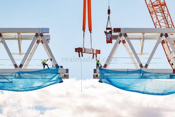 Official photographs of construction work on the Santiago Bernabéu. October 2020.