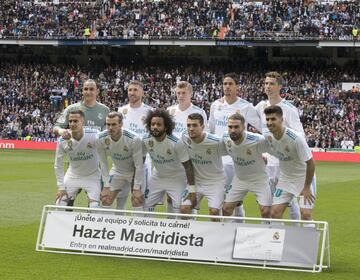 El once inicial del Real Madrid. 