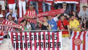 De Mallorca a Montilivi, la afición se ve cerca de Primera.