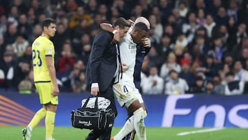 Real Madrid's David Alaba has become the third player on the team to suffer an ACL injury in four months during their game against Villarreal on Sunday.