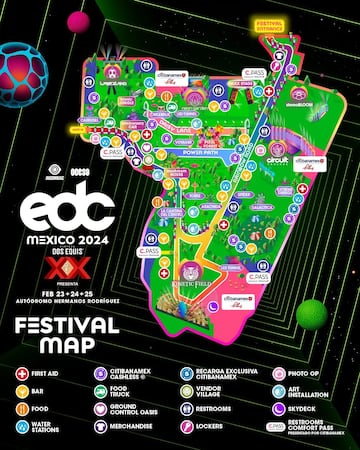 Así es el mapa del EDC México 2024