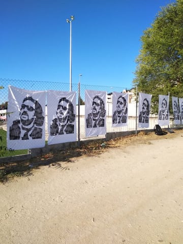 El 10 de septiembre de 2019 la ciudad deportiva del Atl¨¦tico de Madrid se rode¨® de im¨¢genes de Burgos para homenajearle.