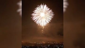 El gran destello en el cielo marcó el inicio del año nuevo allí.