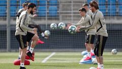 El Real Madrid en su &uacute;ltimo entrenamiento antes del confinamiento. 